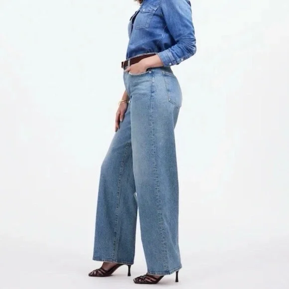 MADEWELL Curvy Perfect Vintage Wide-Leg Jeans Women’s Size 25 - Picture 9 of 13